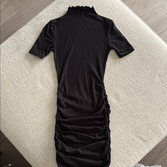Velvet Torch Black Ribbed Mini Dress - Picture 1 of 2